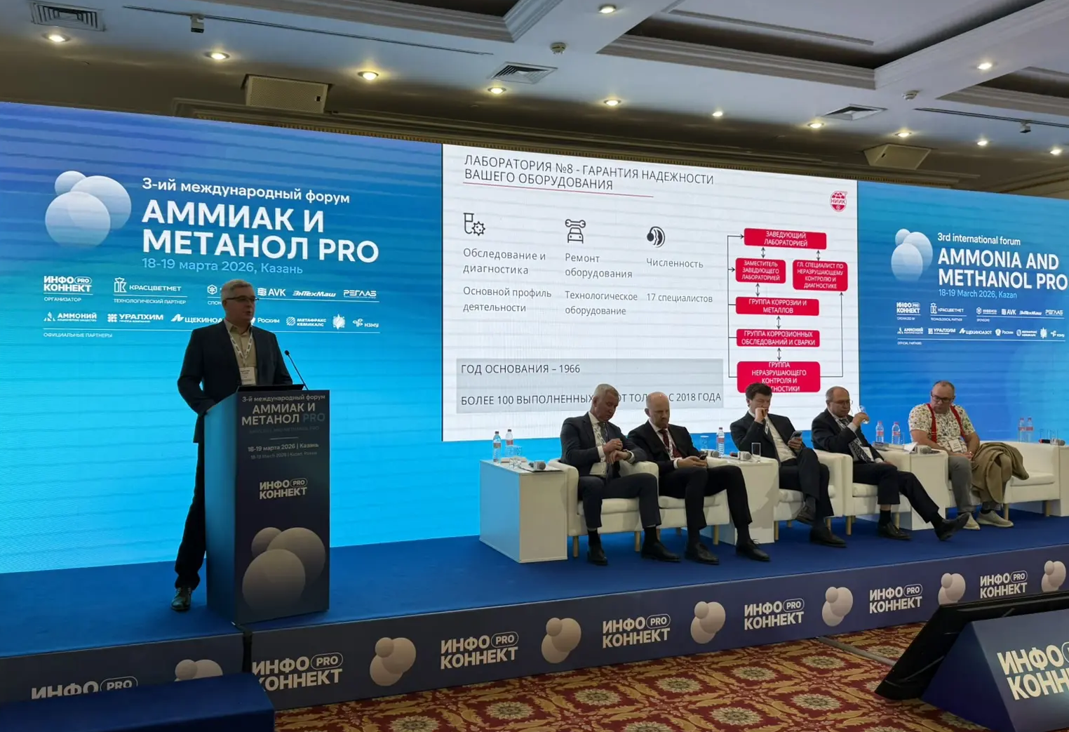 НИИК принял участие в 3-м международном форуме «Аммиак и метанол PRO» в Казани