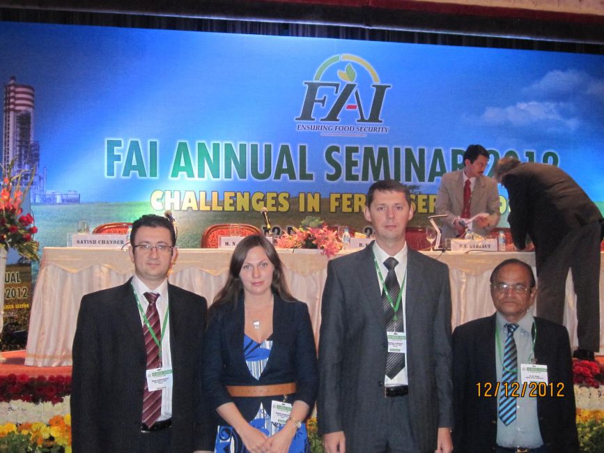 С 10 по 12 декабря делегация ОАО «НИИК» принимала участие в Ежегодном семинаре FAI, который проходил в г. Агра, Индия. Семинар был посвящен ключевым задачам в секторе удобрений